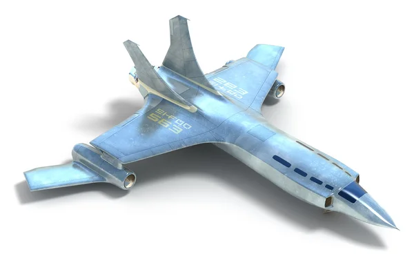 Vliegtuig draad model, geïsoleerd op wit — Stockfoto