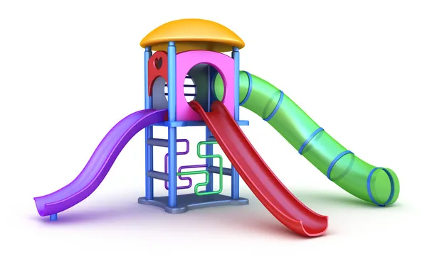 Parque infantil colorido para crianças. Isolado em branco — Fotografia de Stock