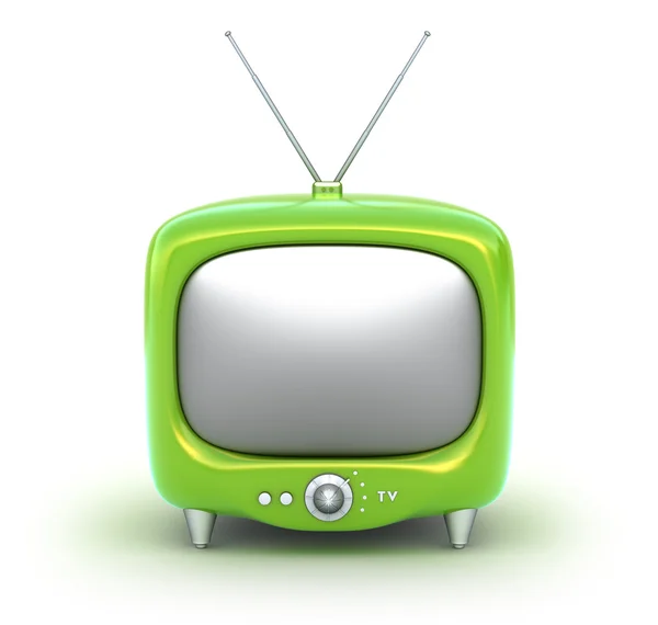 Retro televizor. izolované na bílém pozadí. — Stock fotografie