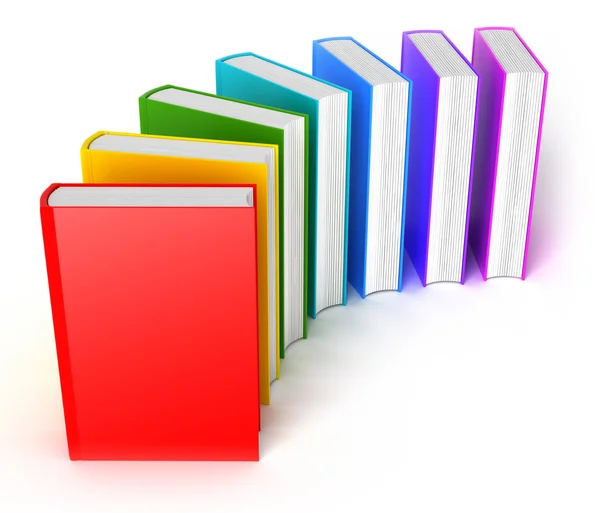 Bücher mehrfarbig — Stockfoto