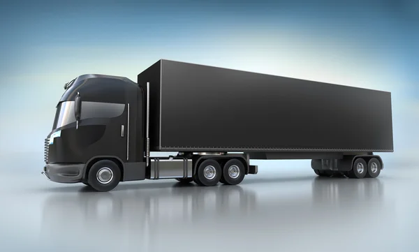 Vrachtwagen met aanhangwagen — Stockfoto