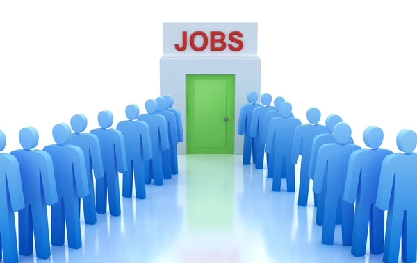 Jobcenter: Suche nach einem Job — Stockfoto