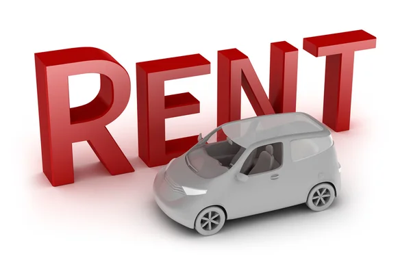Rent a car isolated on white. — Stock Photo, Image