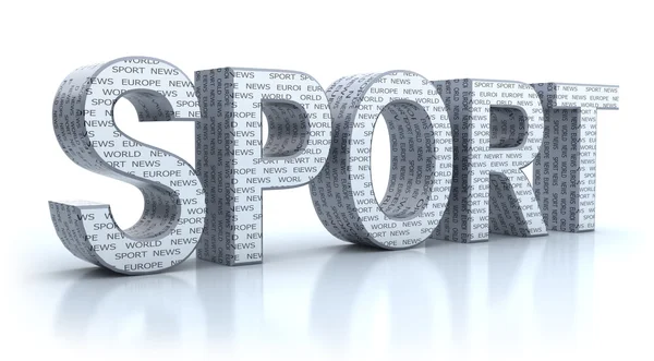 Sport ordet isolerad på vit — Stockfoto