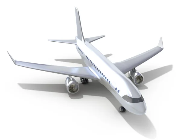 Flugzeug auf weißem Hintergrund. — Stockfoto