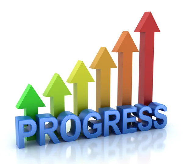 Progress colorful graph concept — Stock Photo, Image