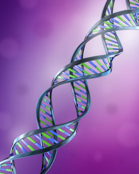 DNS-szálak - egyszerű és kettős hélix — Stock Fotó