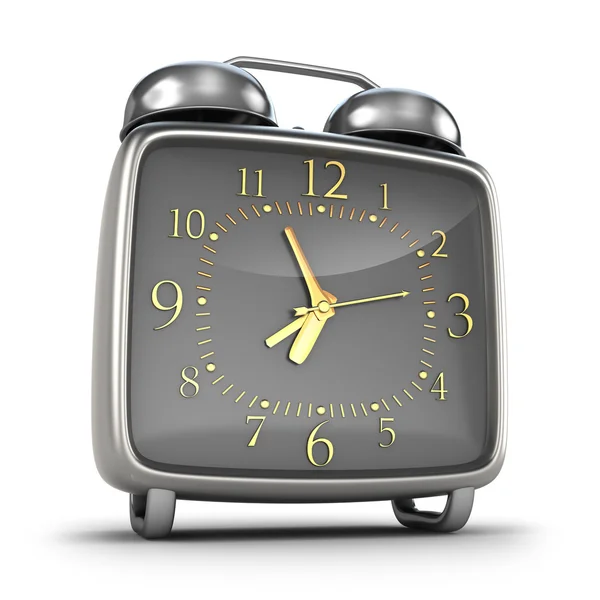 Alarm clock isolated on white — Stock Photo, Image