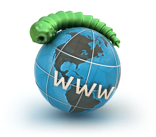 Vírus da Internet contra a Terra — Fotografia de Stock