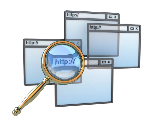 Web search koncept — Stockfoto