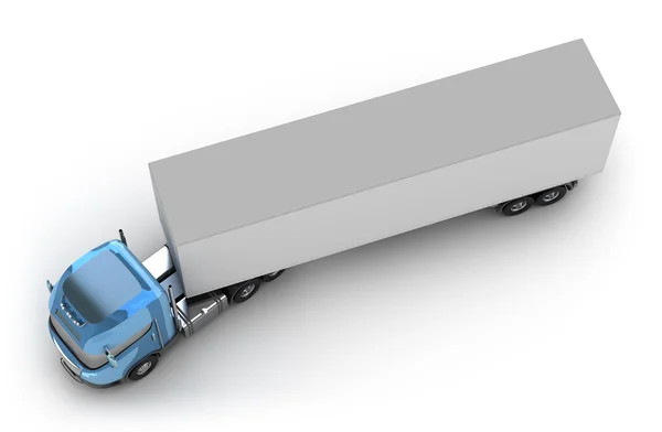 Vrachtwagen met aanhangwagen — Stockfoto