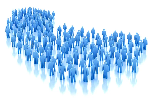 Crowd concept isolated on white — Stock Photo, Image