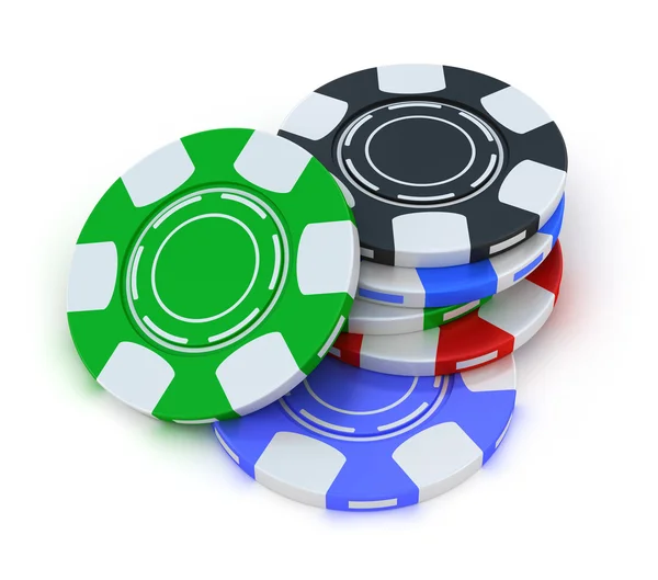 Poker-Glücksspielchips — Stockfoto