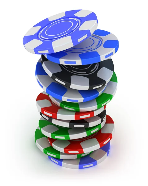 Fichas de poker — Fotografia de Stock