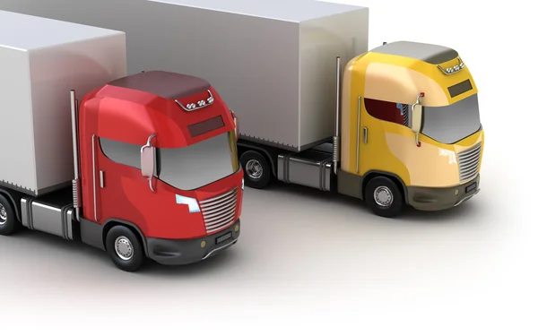 Truck met container — Stockfoto