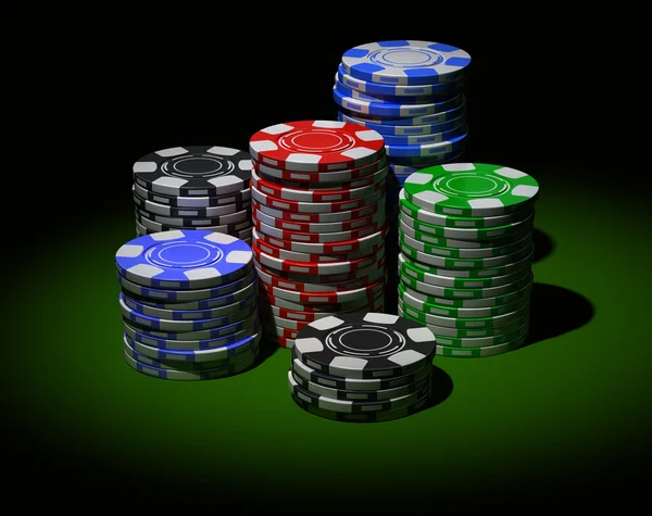 Фишки для игры в покер — стоковое фото