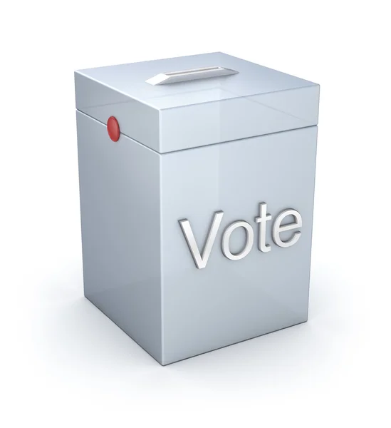 Caixa de votação isolada em branco — Fotografia de Stock