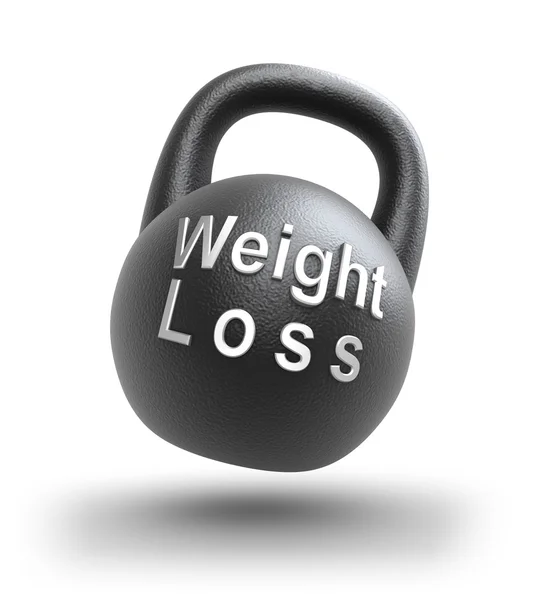 Weight loss over white — Stock Photo, Image