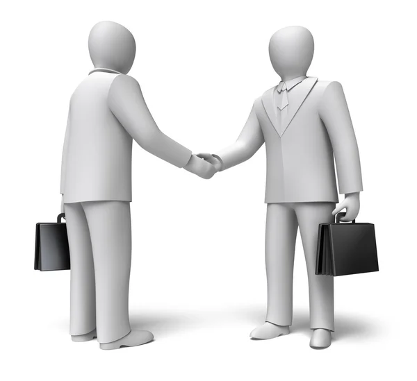 Business shaking hands. 3D concept — Stock Photo, Image