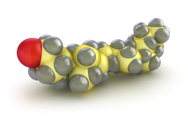Kolesterol modeli, üzerinde beyaz izole — Stok fotoğraf