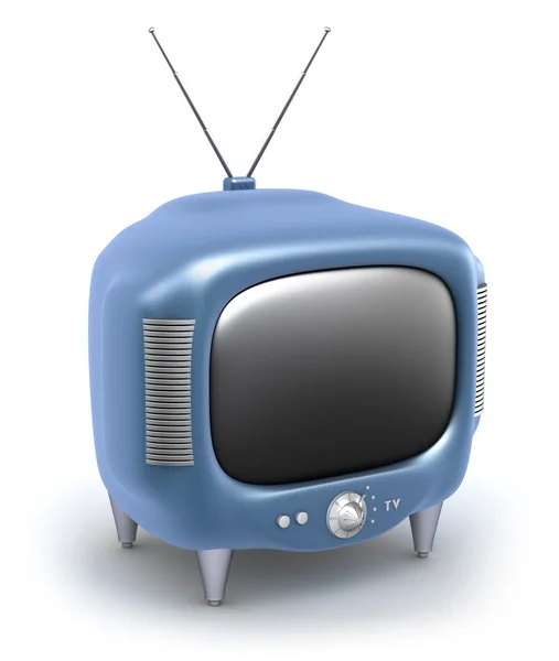 Retro-Fernseher. isoliert auf weißem Hintergrund. mein eigener Entwurf — Stockfoto
