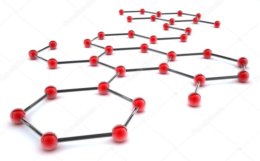 Neuronal Network on a white background