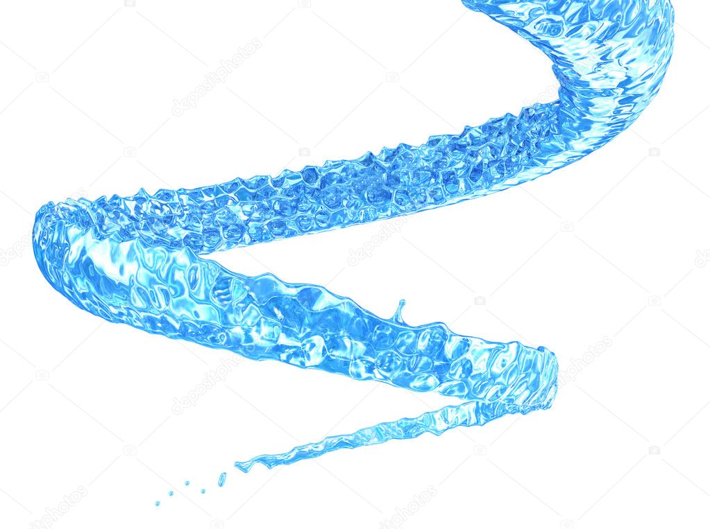 Stream of blue water