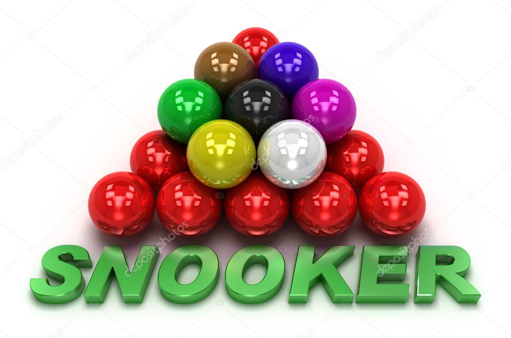 Billiard snooker. 3D concept