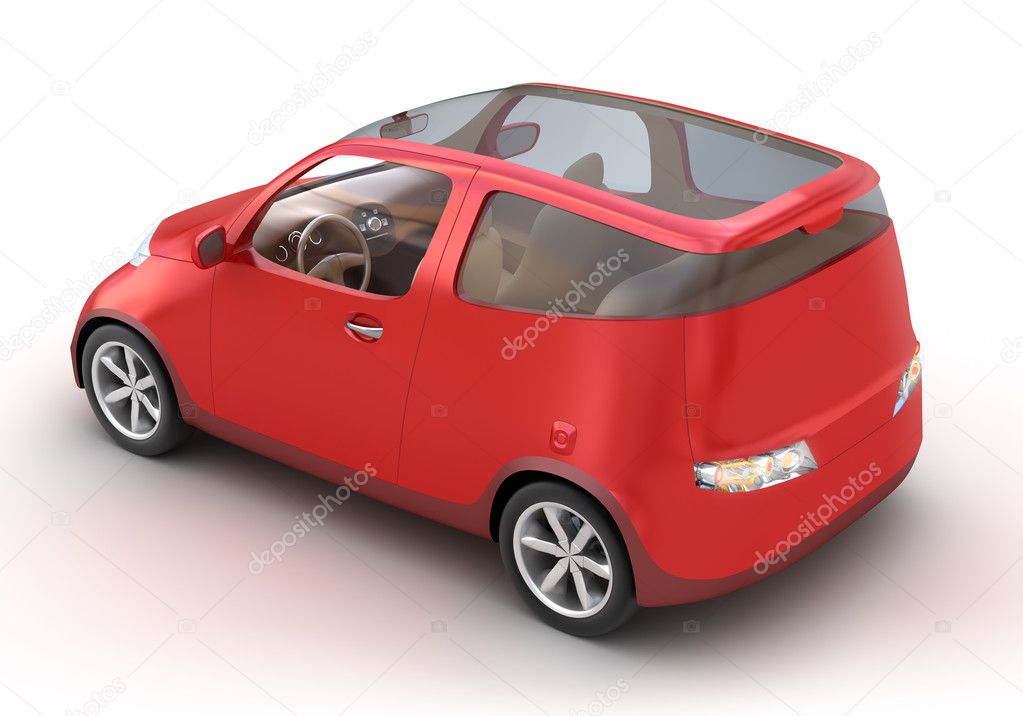 City car isolated on white