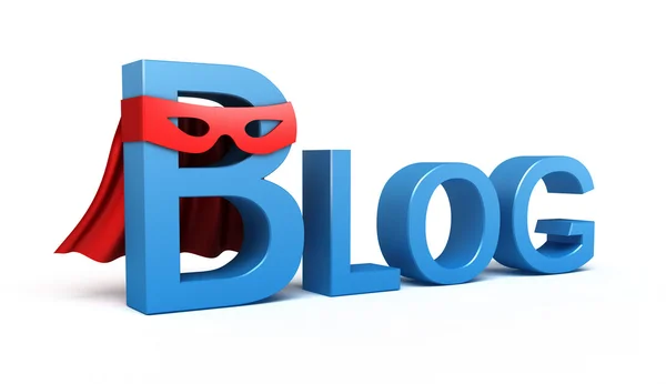 Ordet blogg. 3D koncept på vit bakgrund. — Stockfoto