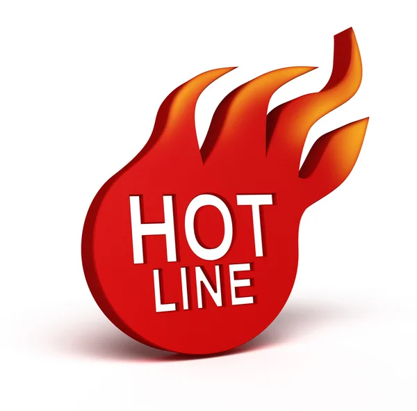 Hotline-Symbol über Weiß — Stockfoto