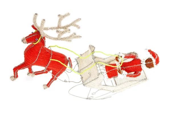 Reindeer, Santa and sleigh Royalty Free Stock Photos