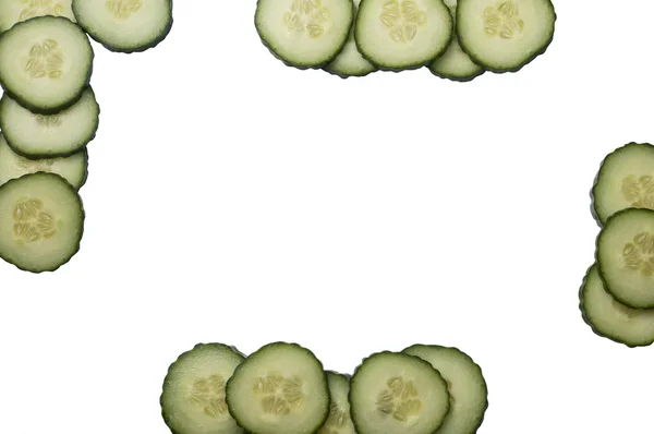 A frame of cucumber slices — Stock Photo, Image