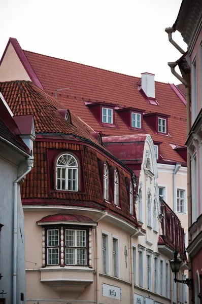 Скандинавские дома с красивыми окнами — стоковое фото