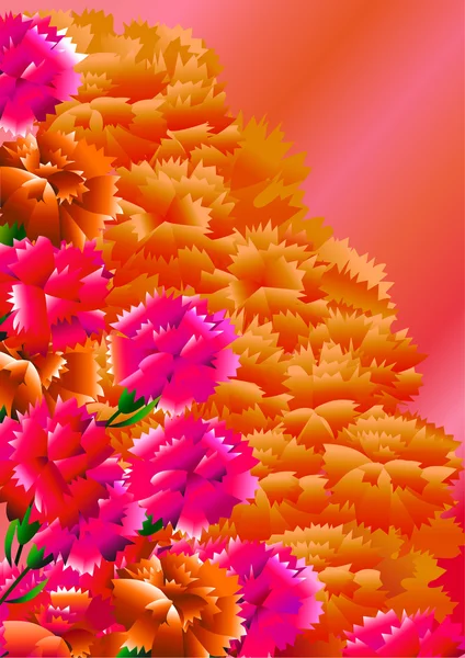 Цветы гвоздики — ストックベクタ