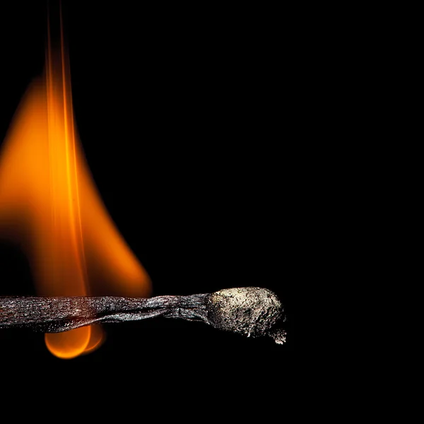Streichholz mit Flamme — 스톡 사진