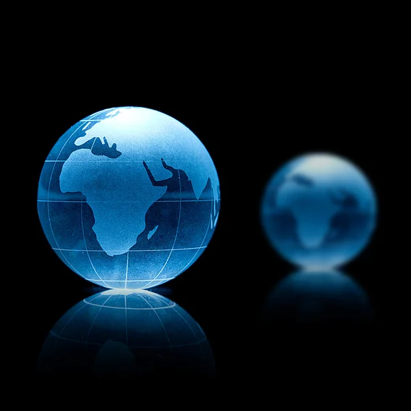 Blaue Cristal Globus — Stock fotografie