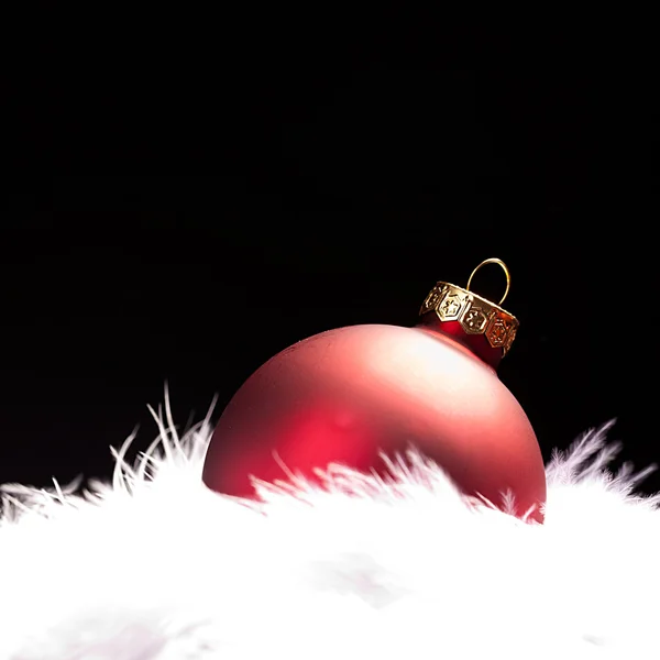 Weihnachten schnee eis bokeh winter kugel weihnachtsbaum — Stock Photo, Image