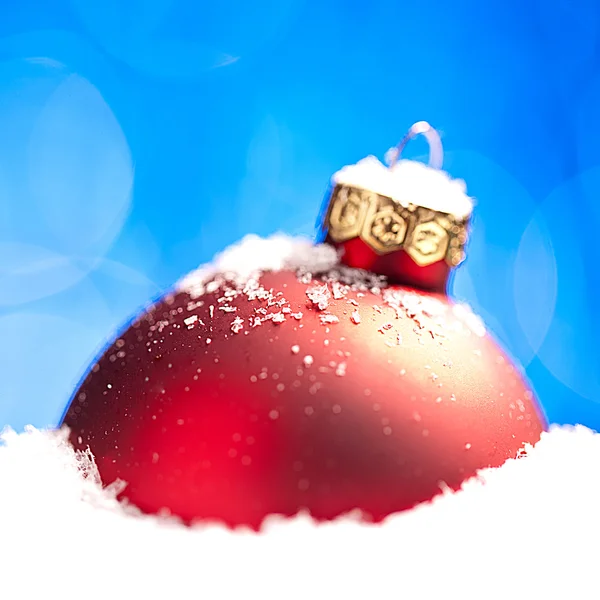 Weihnachten Schnee Eis Bokeh Winter Kugel weihnachtsbaum — Stockfoto