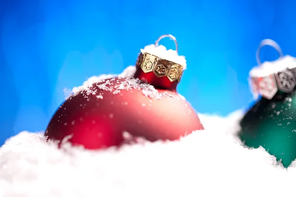 Vánoční schnee eis bokeh zimní kugel weihnachtsbaum — Stock fotografie