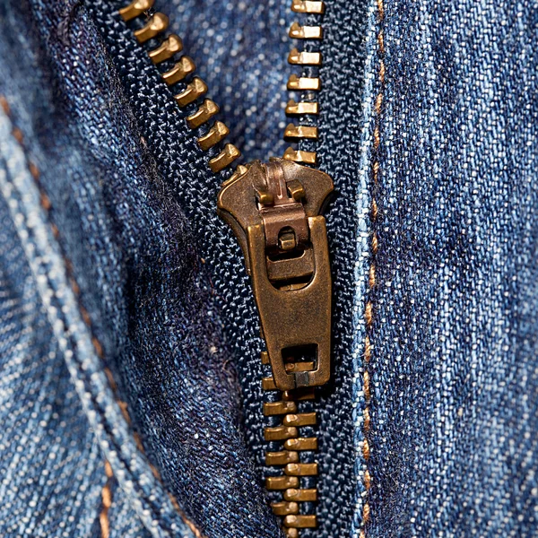 Jeanshose mit Reissverschluss — Fotografia de Stock