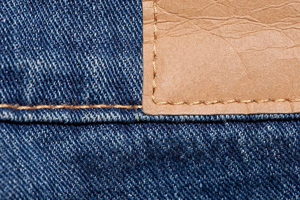 Jeanshose mit Schild — Foto Stock