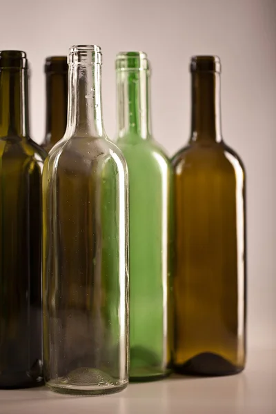 Flasche altglas pfand wein recycling getränk einwegflasche — Stock fotografie