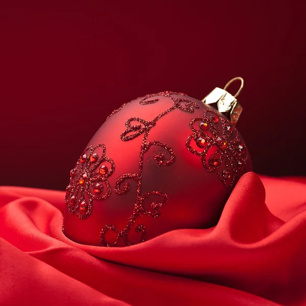 Weihnachten schnee eis seide tuch invierno kugel arbol de Navidad — Foto de Stock