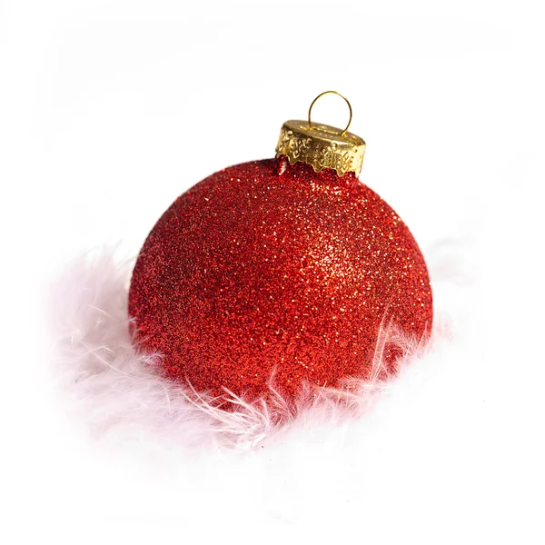 Weihnachten schnee eis glitzer disco vinter kugel weihnachtsbaum - Stock-foto