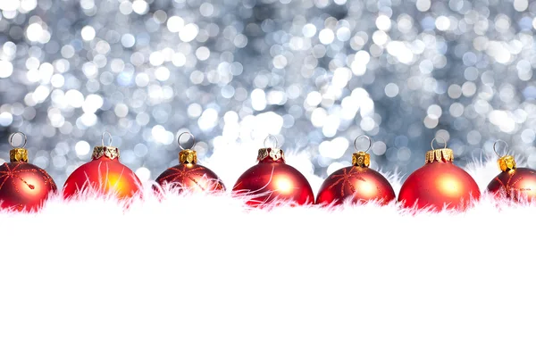 Weihnachten schnee eis stern winter kugel weihnachtsbaum — Stock Photo, Image