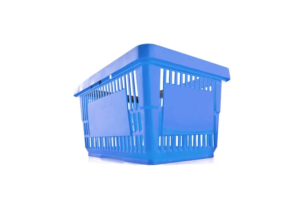 Warenkorb korb blau online shop einkaufen supermarkt — Stock Photo, Image