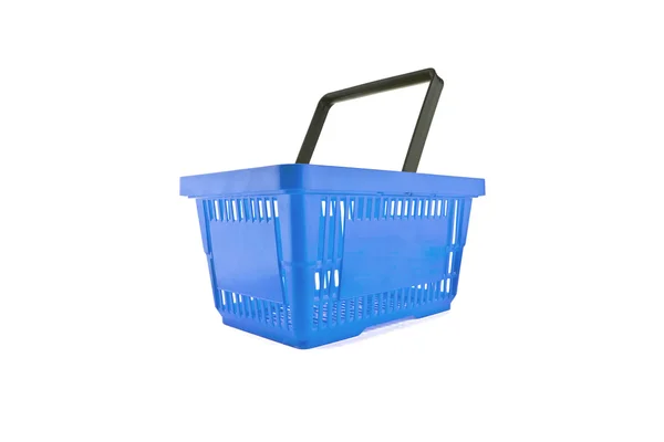 Warenkorb korb blau online κατάστημα einkaufen supermarkt — Φωτογραφία Αρχείου