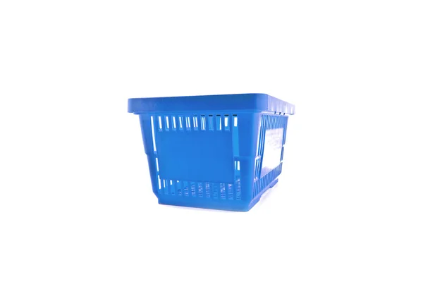 Warenkorb korb blau online κατάστημα einkaufen supermarkt — Φωτογραφία Αρχείου