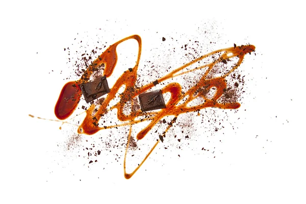 Schokolade flüssig sirup kunst — Stock Photo, Image